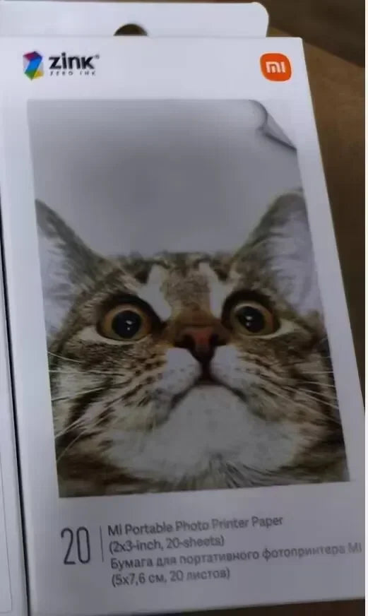 Global Version Original Xiaomi Zink 2"x3" Premium Photo Paper 20 Pack Sealed New For Xiaomi ZINK AR Pocket Printer 1s