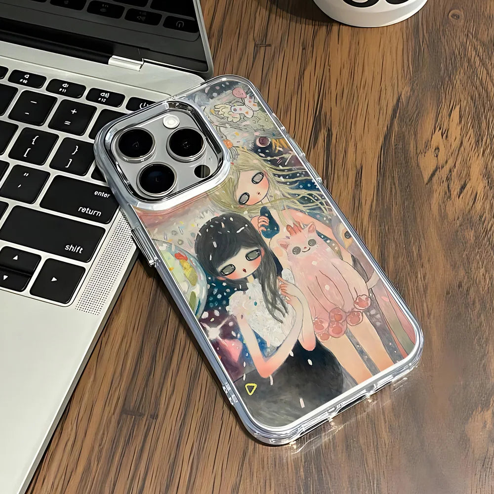 Anime A-Aya Takano Girl Art Phone Case For IPhone 17 16e 16 15 14 13 12 11 Mini Pro Max X XR 8 7 Air Plus Transparent Soft Cover