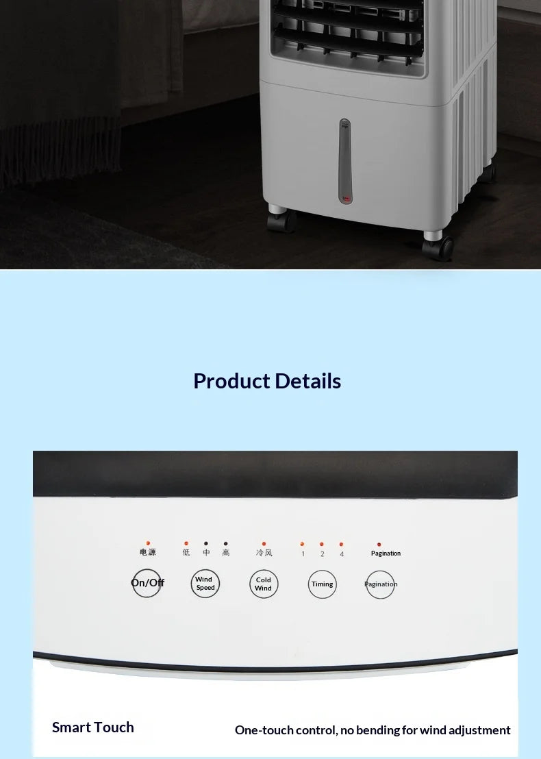 Remote Control Air Cooler Portable Water Cooling Fan Mini Mobile Air Conditioner Household Refrigeration Fan EU US UK Plug
