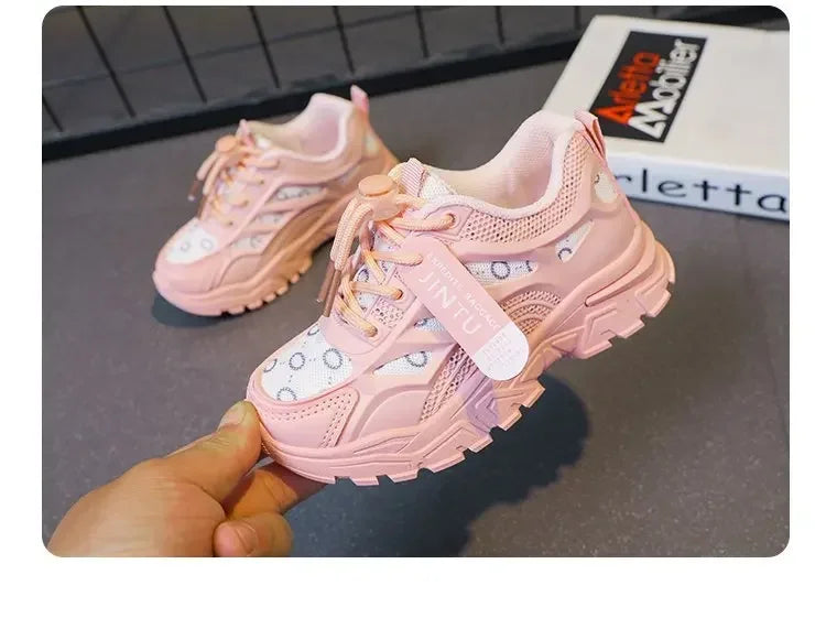 Children's Casual Shoes 2023 Spring Style Net Breathable Non-slip Running Shoes For Boys And Girls Comfortable Outdoor Footwear