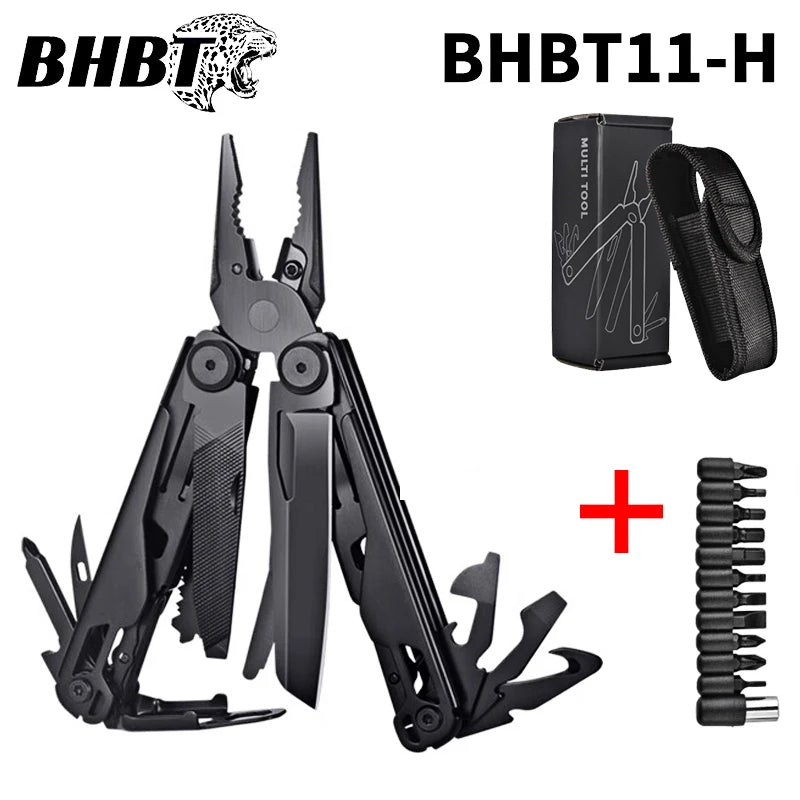 BHBT 19 in 1 Multitool Pliers Folding Knife Multi Tool Hoxagon Wrench Outdoor Camping EDC Tool Home Repair Maintenance