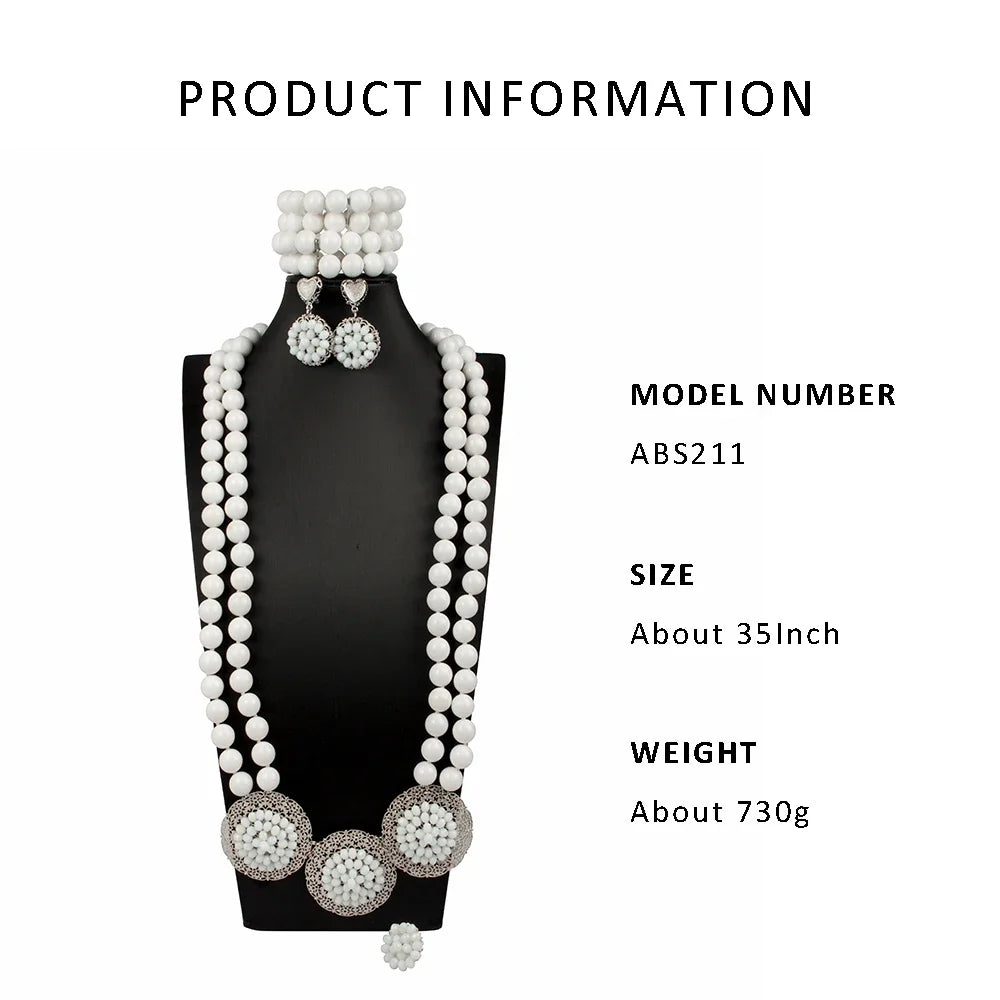 Big Real Coral Bead Traditional Nigerian Wedding African Coral Beads Jewelry Set Women Party Anniversary Gift Jewelry CNR885