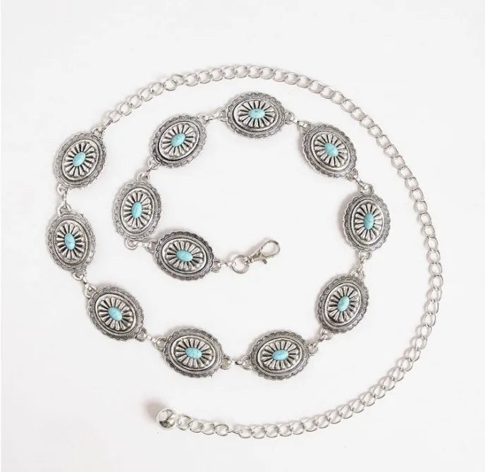 Fashion Retro Metal Accessories Fedora Belt Accessories Men Women Hats Straw Hat Accessories Belt Chain Decoration