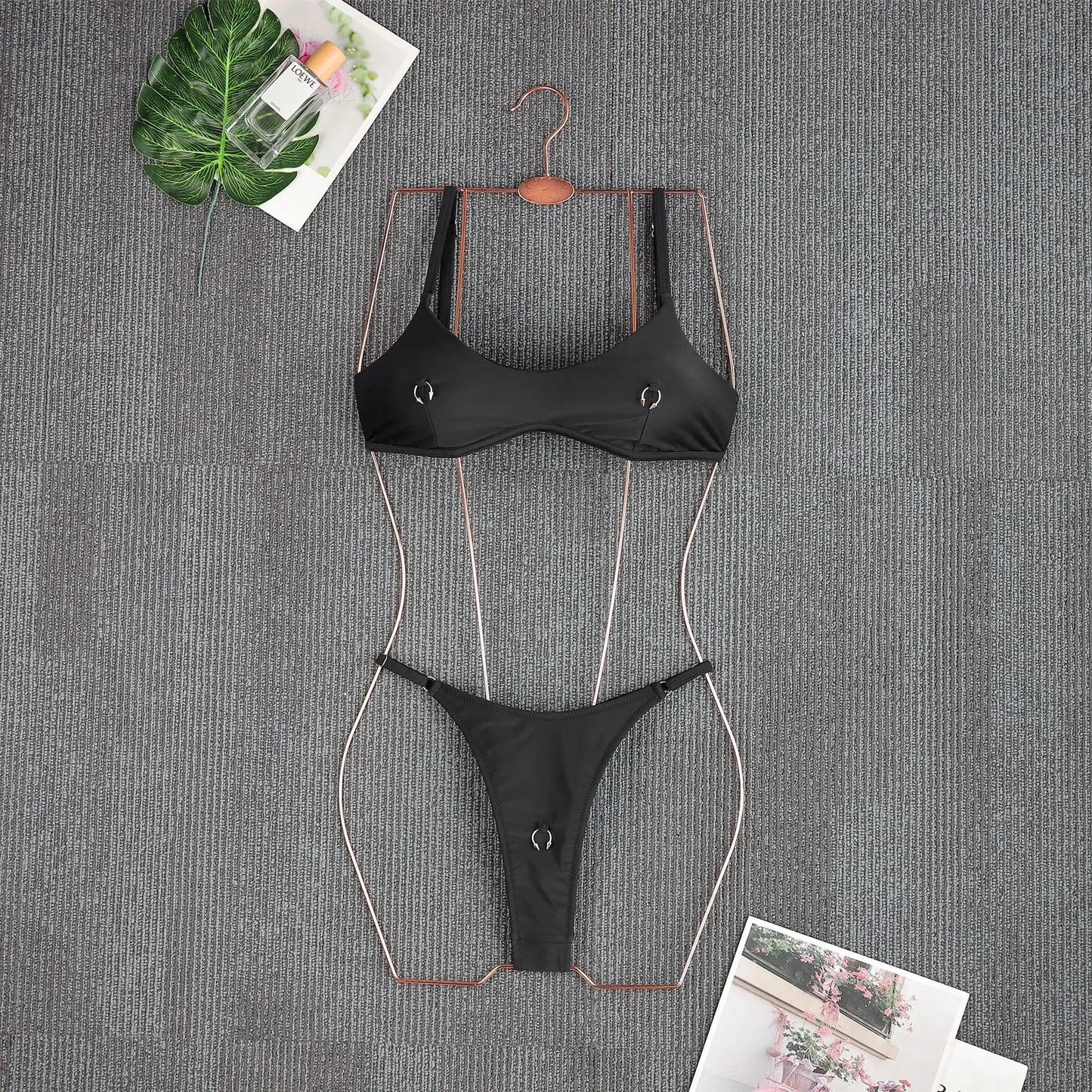 2026 Female Bikini Set Black Biquini Bathing Suit Thong Push Up Bikinis Sexy Women Swimsuit Swimwear Swimming Suits Beachwear