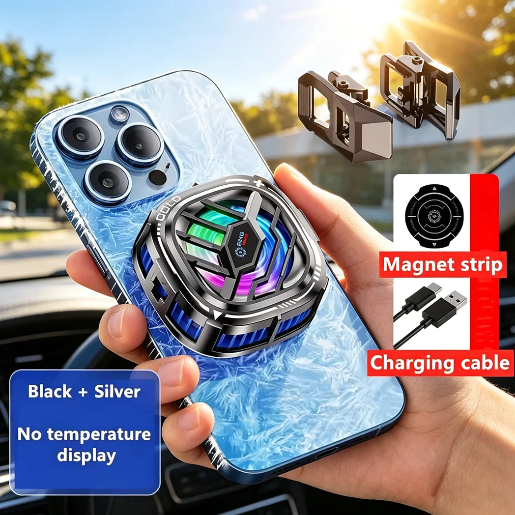 New X76A Magnetic Display Phones Cooler Back-Clip 2 in 1 Game Cooler Semiconductor Fast Phone Cooling Fan for IOS Android Phone