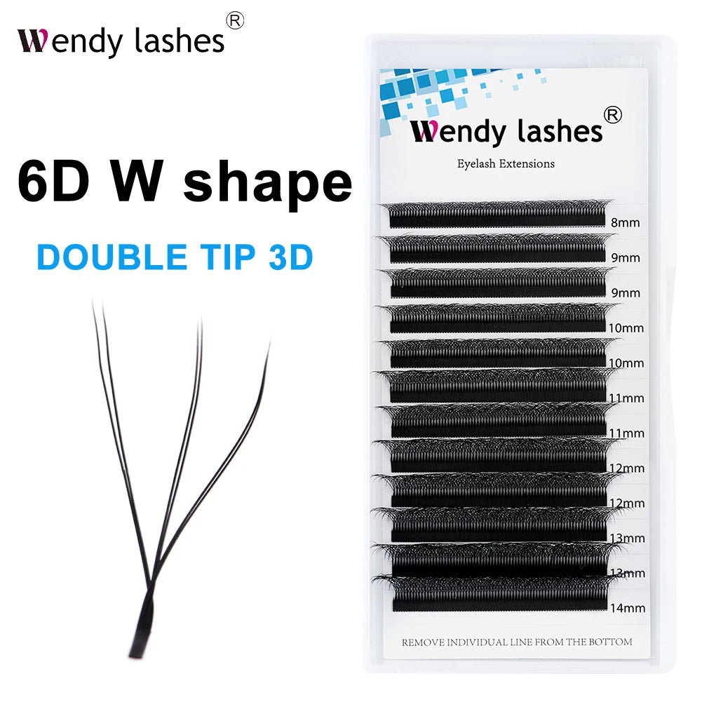 Wendy Lashes 6D W Shape EyeLash Extension Premade Volume Fan High Quality Fake Eyelashes Supplies Natural Look Handmade Lash