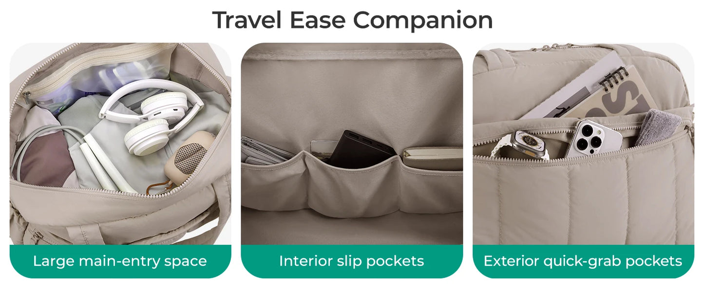 BAGSMART Women Duffle Bag for Travel with Wet Pocket Lightweight Water Resistant Carry on Weekender Gym Bag