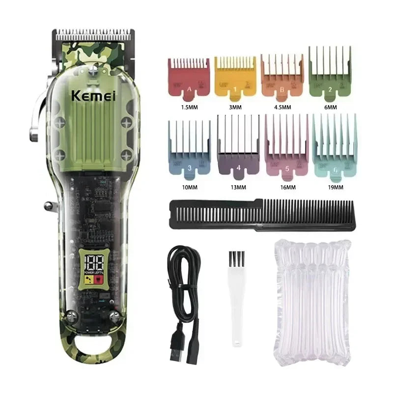 Kemei Hair Clippers Kit or Blade Rechargeable Electric Hair Trimmer Barber Professional Shaver for Men KM-1926 KM-1928 KM-TX7