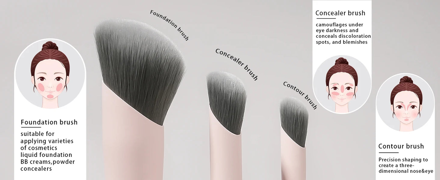 BEILI Vegan Professional Makeup Brush Set 12 Pcs Corn Bamboo Silk Angle Powder Foundation Eyeshadow Eyeliner Brushes Cosmetics