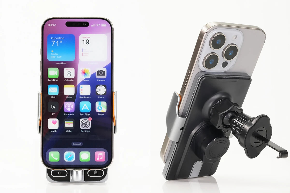 For 2015-2017 Hyundai Sonata LF Car Phone Holder Wireless Charger Magsafe Holder Auto Clamping Strong Magnet Car Accessories