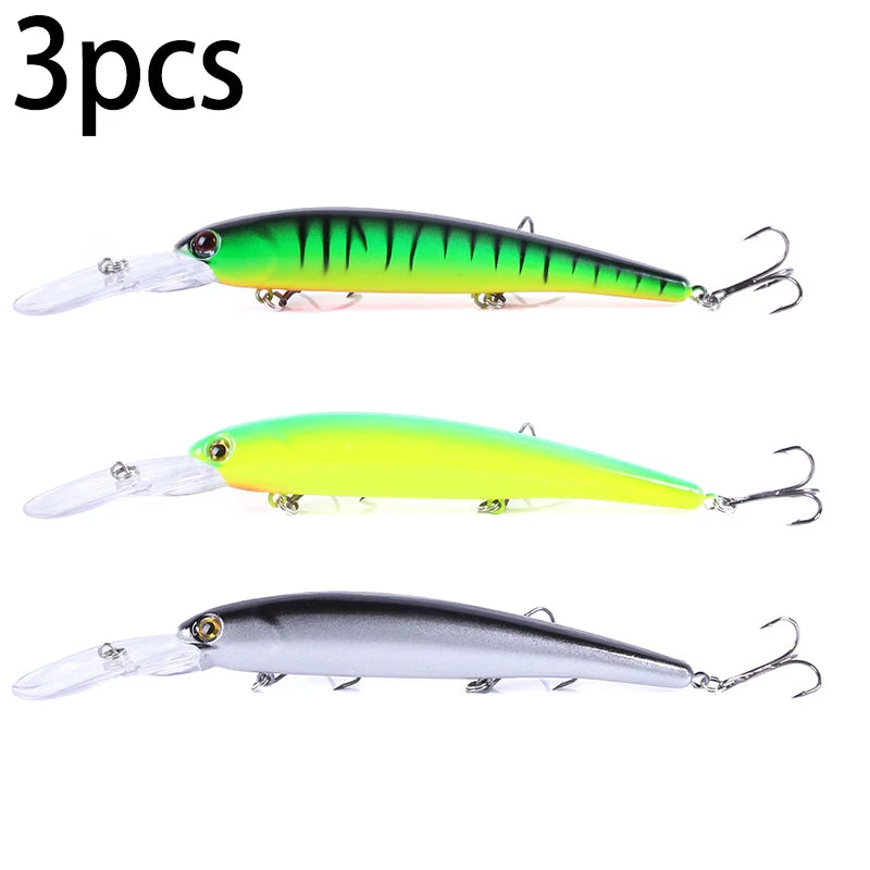 1pcs 16cm 20g Deep Diving Large Minnow Wobbler Lure Artificial Hard Bait Crankbait Bass Pike Perch Walleye Fishing Tackle
