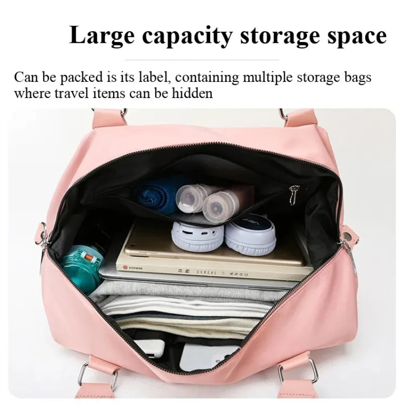 Large Gym Bag with Wet Dry Compartment | Sport Duffel for Women Men | Travel Tote