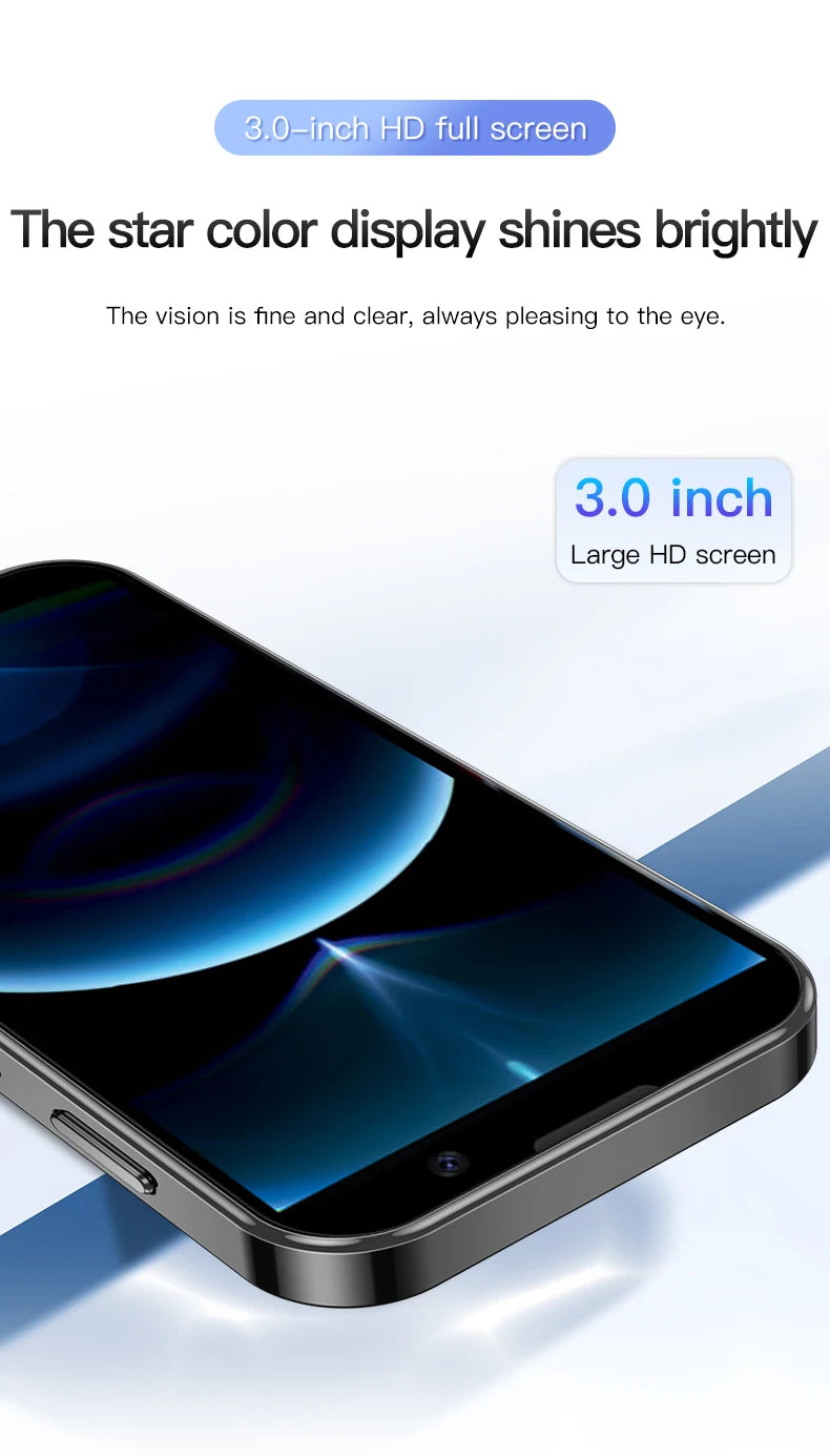 2025 New Mini Android Smartphone 3G WCDMA 2GB RAM 16GB ROM 3.0" Display 5MP Camera Dual SIM Smart Cellphone Play Store WhatsAPP