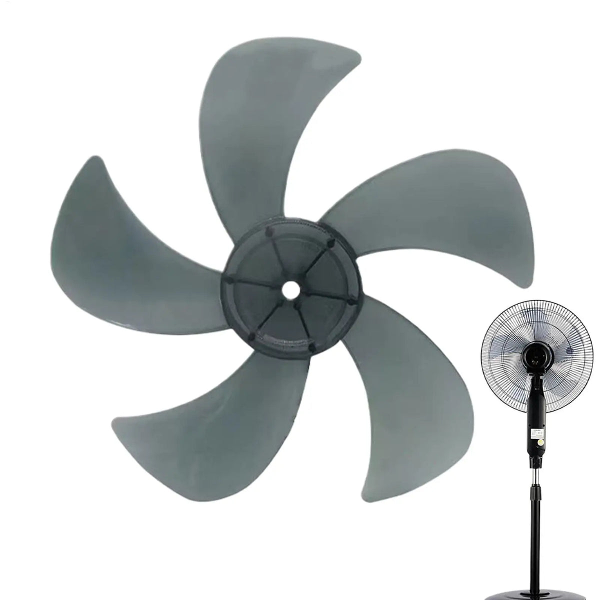 12/14/16 inch Fan Blade Replacement 5 Leaf Universal Table Stand Wall Fan Part with Nut Cover Quiet for Bedroom Home Office
