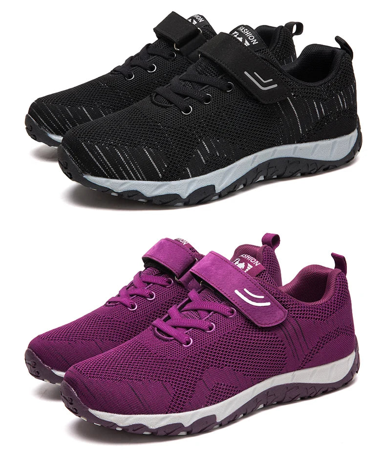 2024 Womens Dance Ladies Sport Shoes Breathable Walking Mesh Flat Shoes Woman White Sneakers Women Tenis Feminino Female Shoes