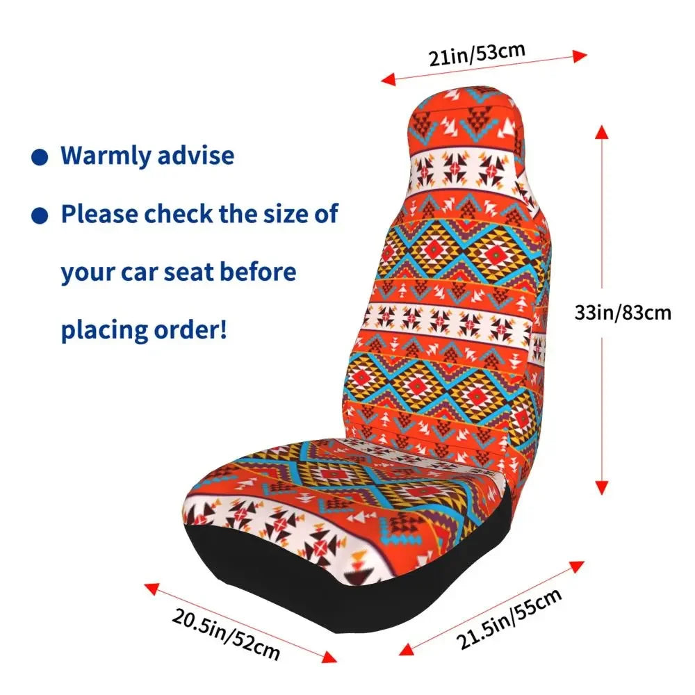Boho Aztec Universal Car Seat Cover Four Seasons Women Ethnic Persian Tribal Car Seat Cushion Fabric Hunting
