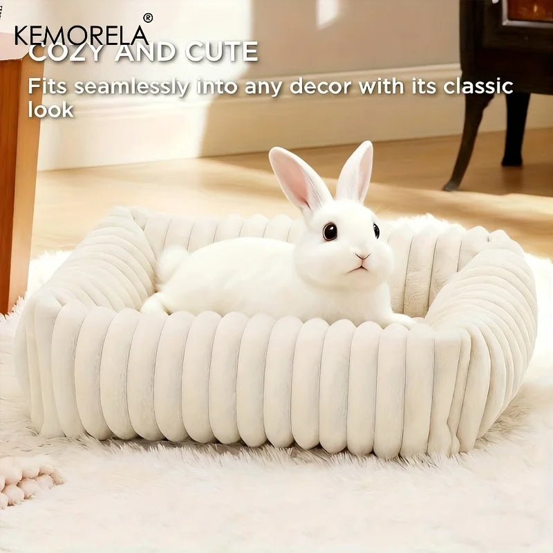 Soft Small Pet Bed - Cozy Hamster Rabbit Guinea Pig Sleeping Nest, Machine Washable Mat for Cage, Indoor Outdoor Use, Breathable