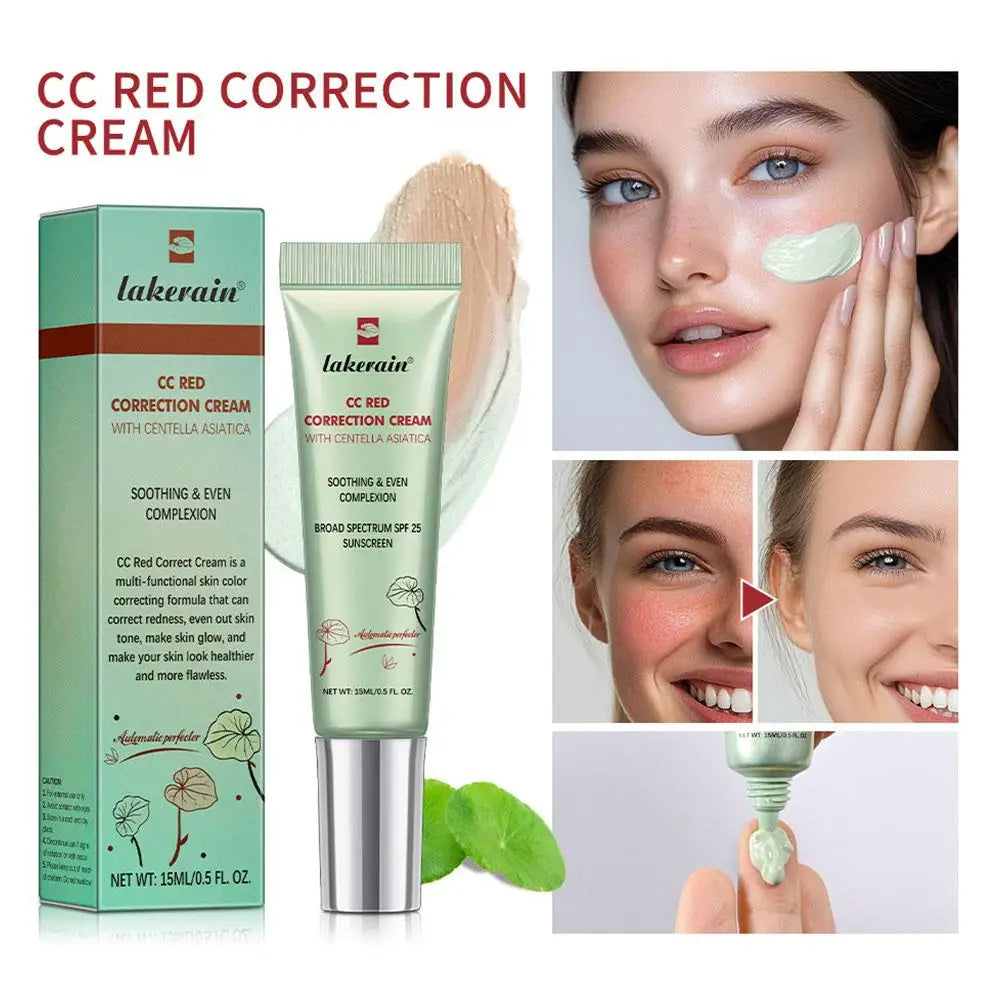 3 Colors Centella Asiatica Korean High Coverage Foundation CC Cream Color Changing Cream for Face Base Makeup 1/3pcs