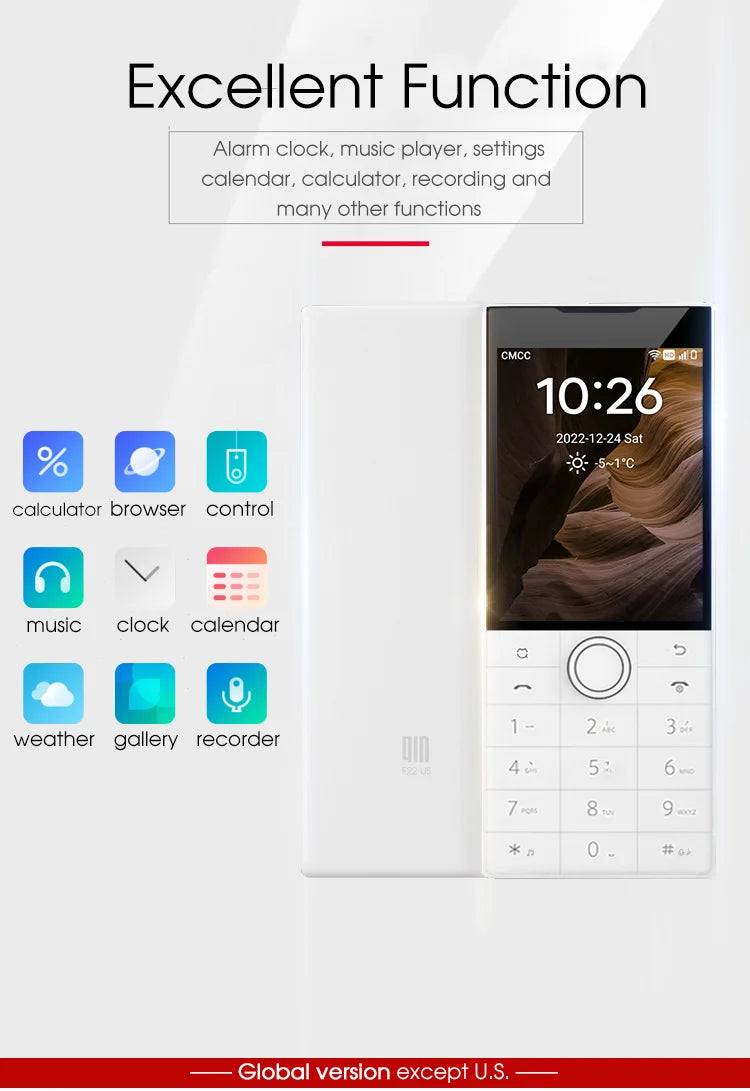 [SAVE MONEY] Google Version F22 No Camera 2GB+16GB  Android 11Touch Screen Phone Wifi +2.8 Inch MTK6739 Smart Phone
