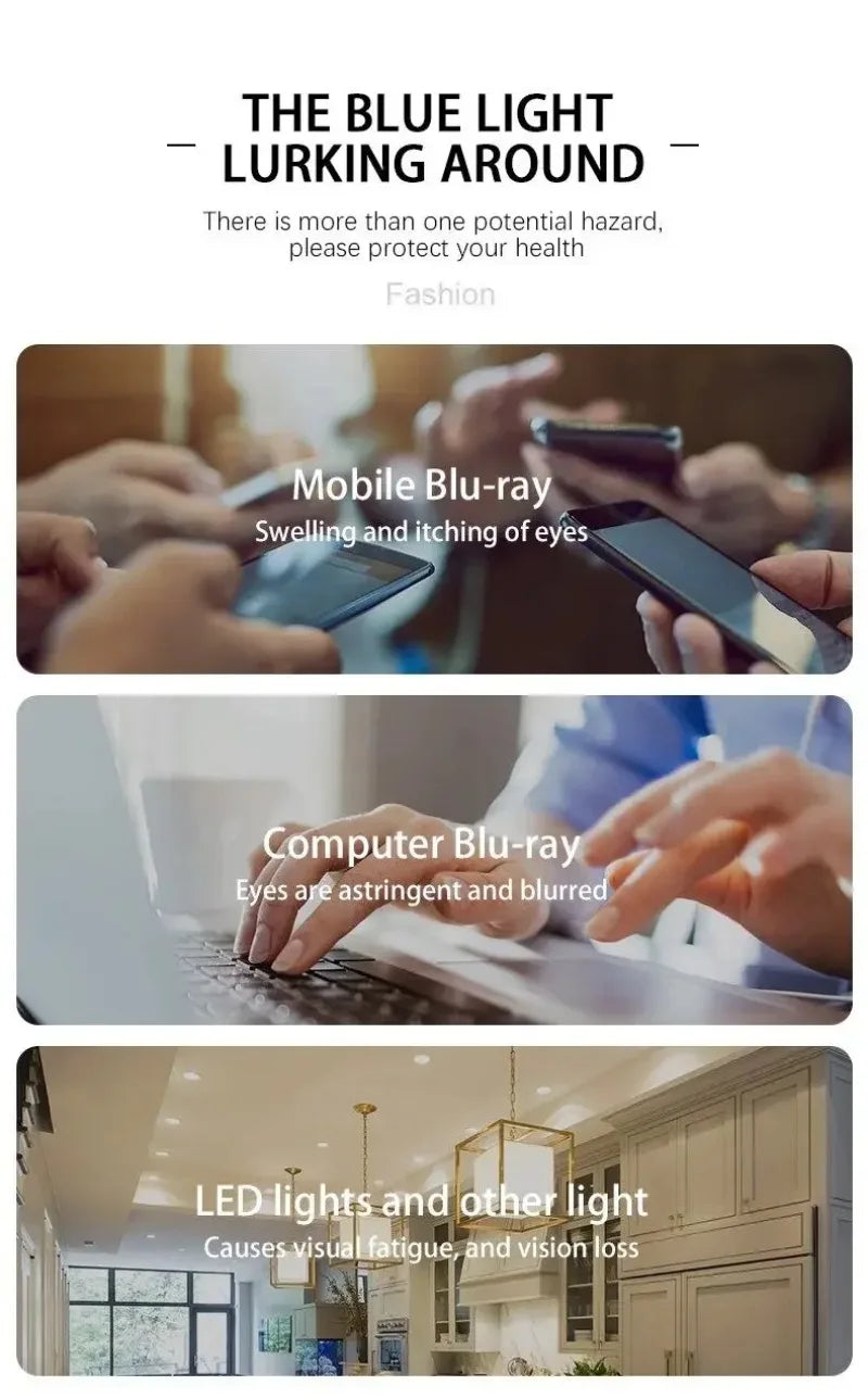 Unisex Folding Reading Glasses Transparent Lenses Full Metal Frame Anti Blue Light Comes with Case for Men and Women