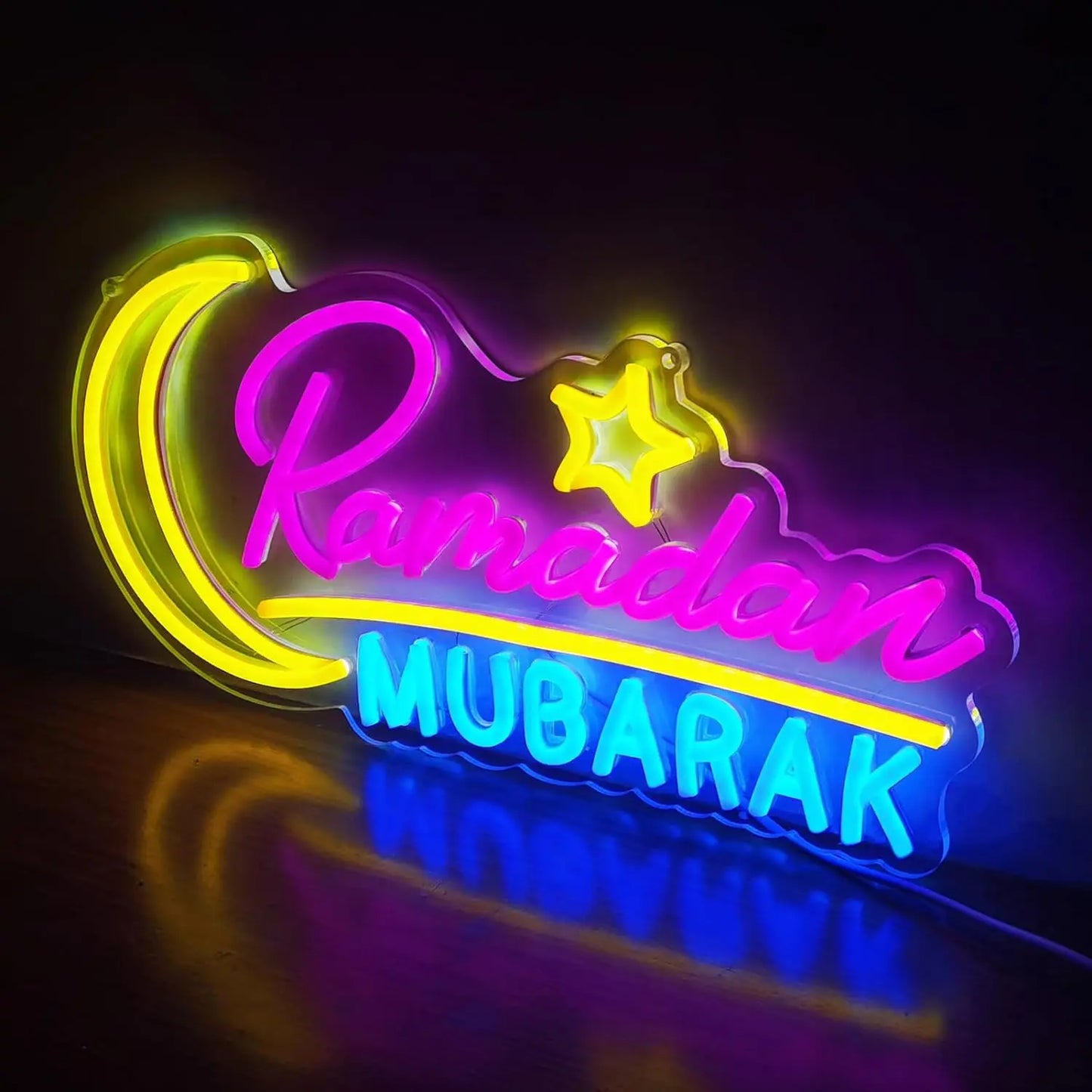 UponRay Ramadan Decorations Neon Sign for Home Ramadan Mubarak Decor Neon Sign, Home Bedroom Decoration