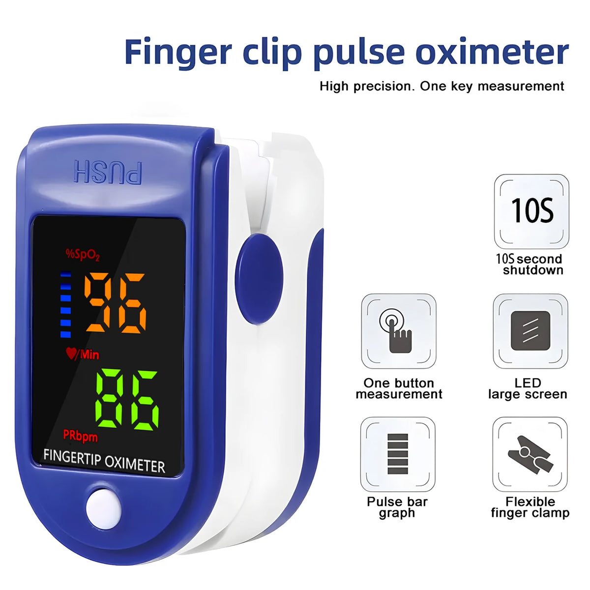 Digital Upper Arm Blood Pressure Monitor Automatic HD Screen Medical BP Measuring Meter