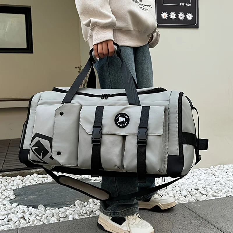 2025 New Large Capacity Travel Duffel Bag, Separate Shoe Storage Compartment, Dry Wet Separation Sports Gym Bag with Zipper 여행가방