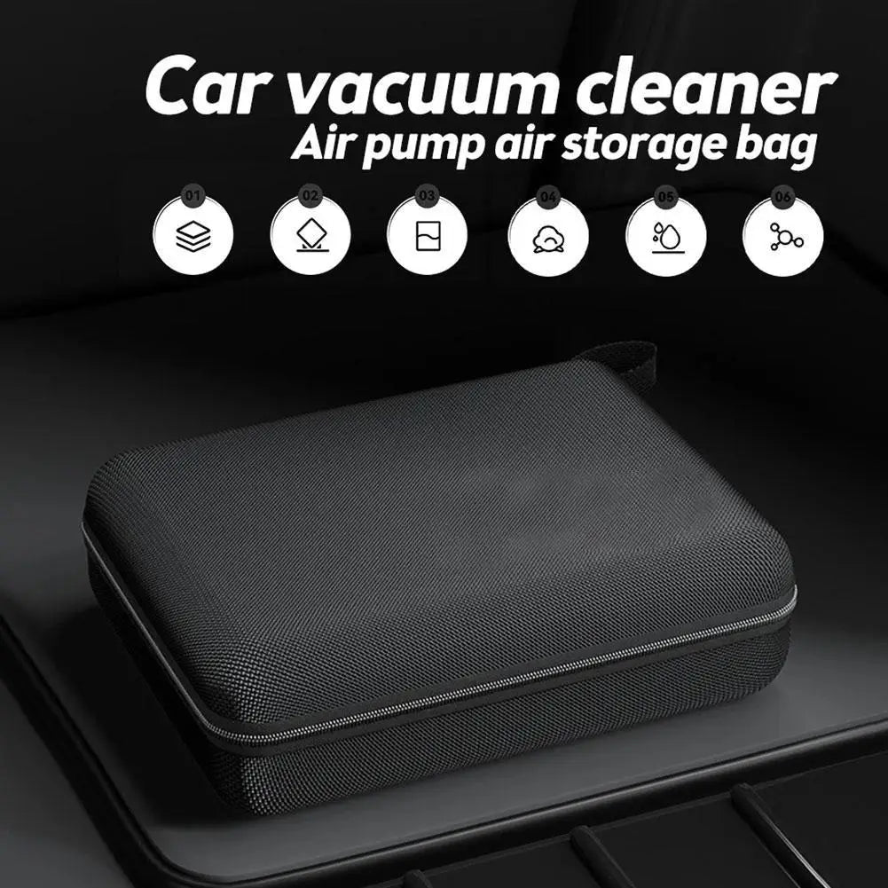 Eva Car Vacuum Cleaner Storage Box Waterproof Zipper Digital Storage Box Hard Shell Protective Bag Auto Interior Accessories