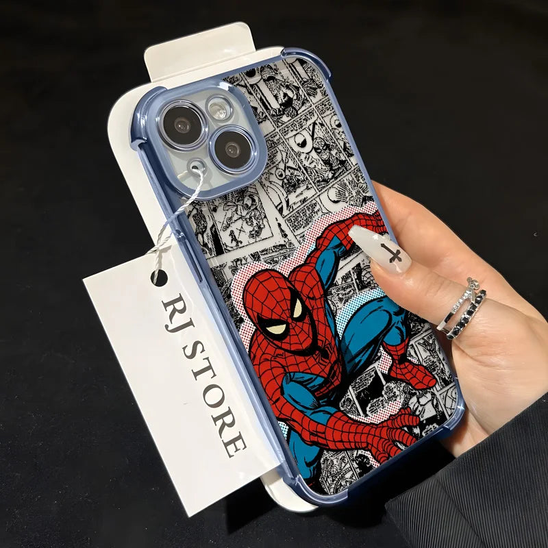 Cool Hero Spiders-man Phone Case For iPhone 17 17e 16e 16 15 14 13 12 11 Pro Max X XR XSMax 7 8 Mini Air Plus Anti-Fall Airabag
