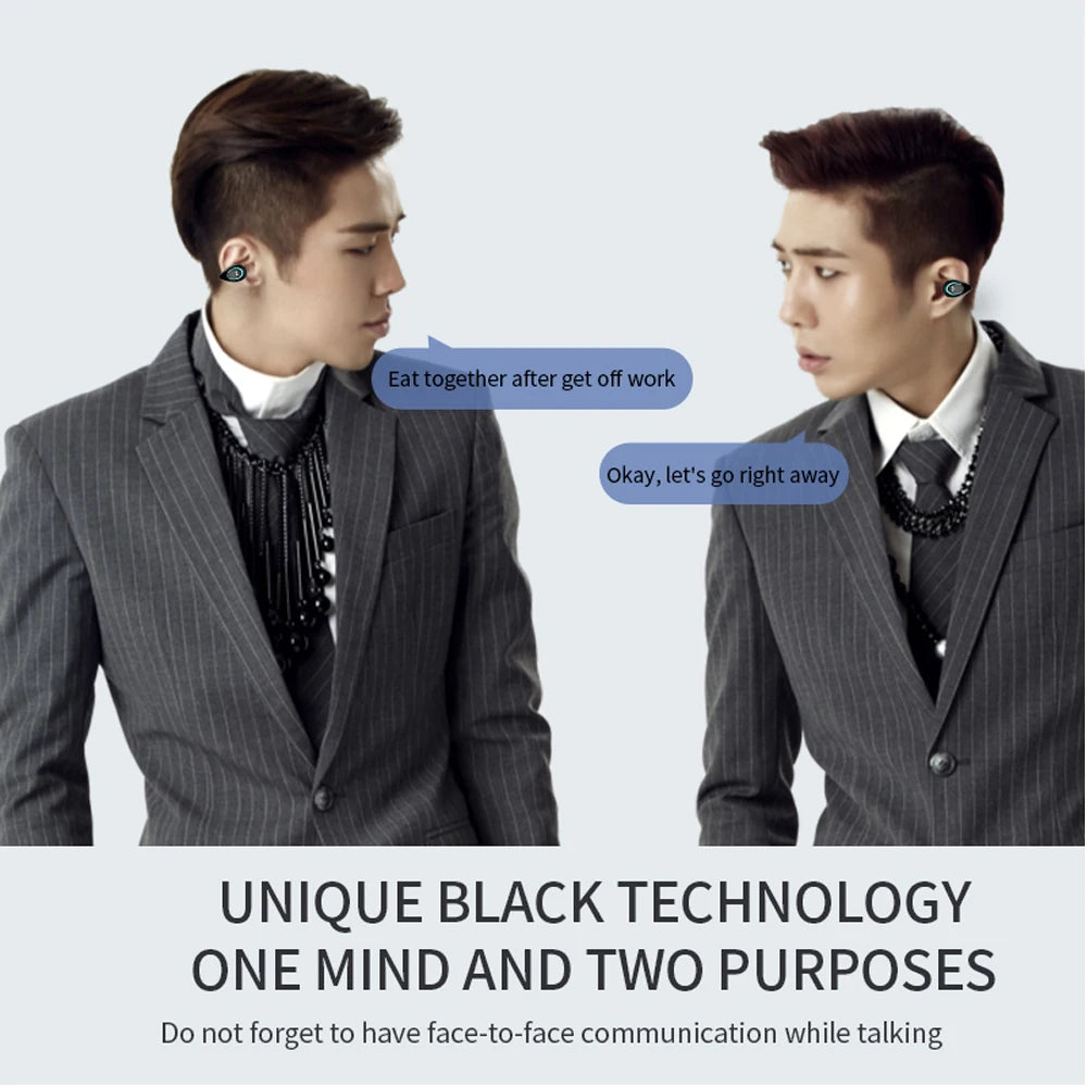 Bluetooth Headset 5.0 Tws Single Earless Clip On Sound Reduction Stereo Motion Touch Mini Wireless Headset