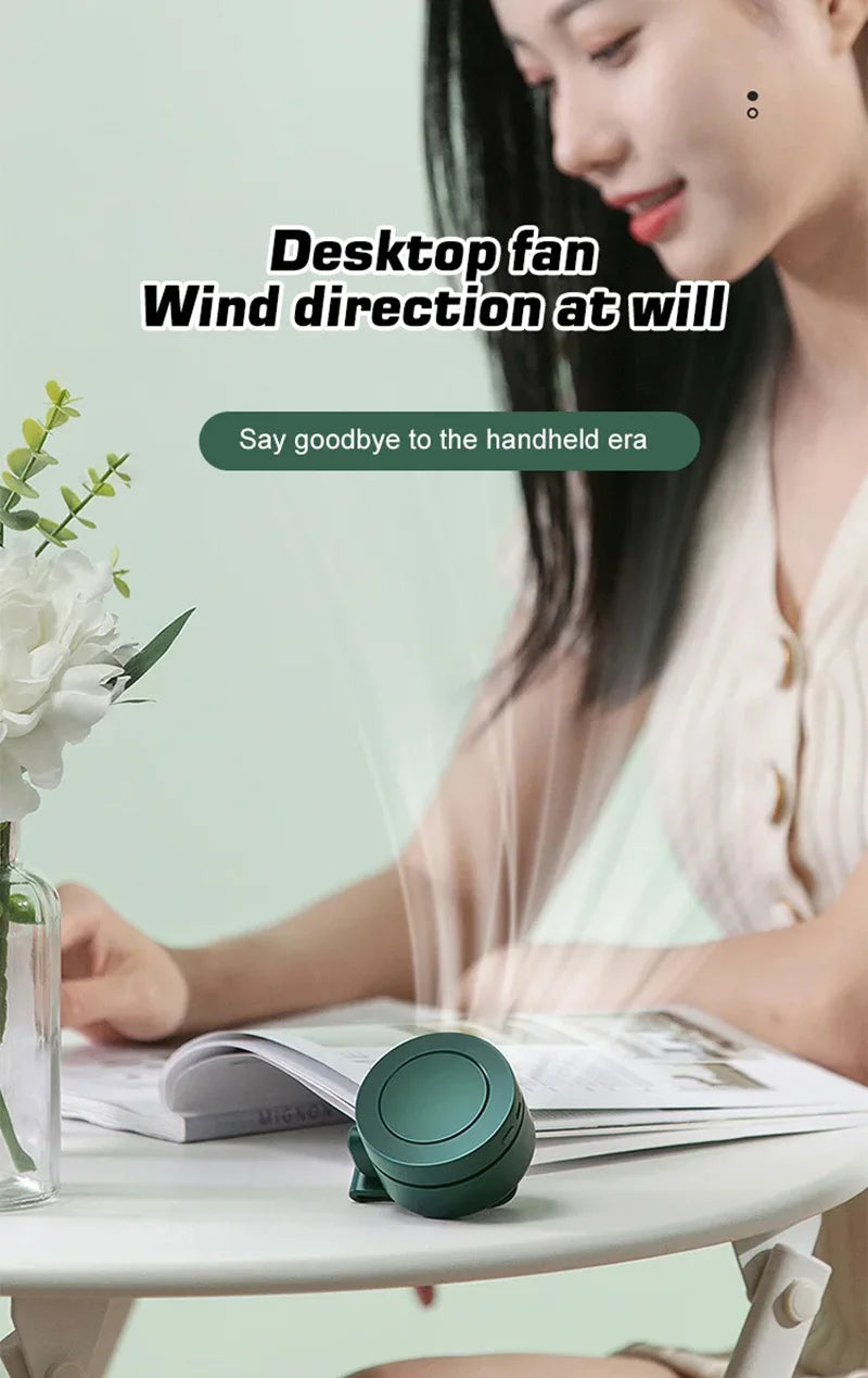 Lenovo Hanging Clip Small Fans Usb Portable Mini Small Electric Fan Light Sound Portable Desktop Handheld Fan Outdoor Cooling