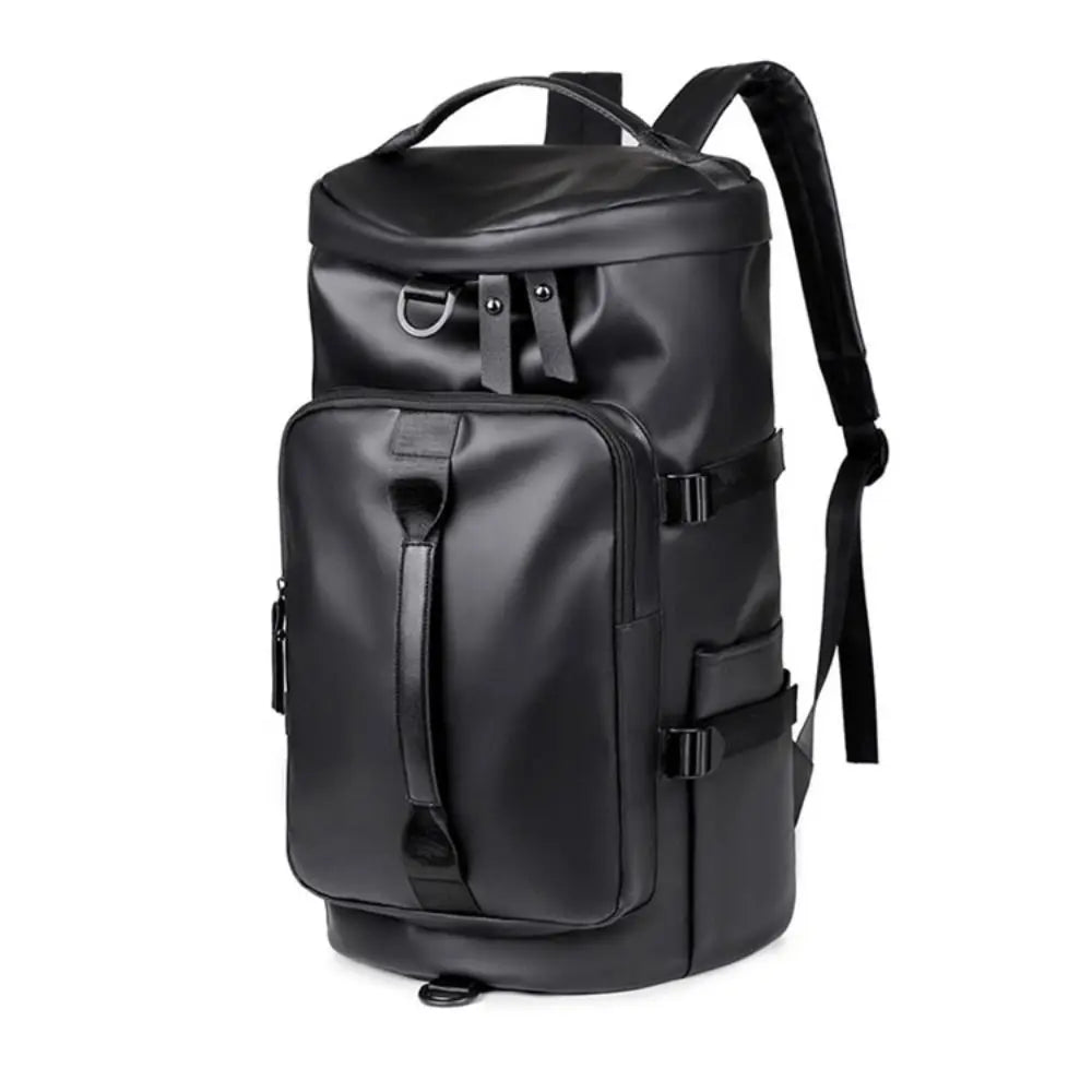 Large Capacity Sports Gym Bag Waterproof Multipurpose PU Leather Backpack Storage Pack Dry Wet Separation Travel Shoulder Bag
