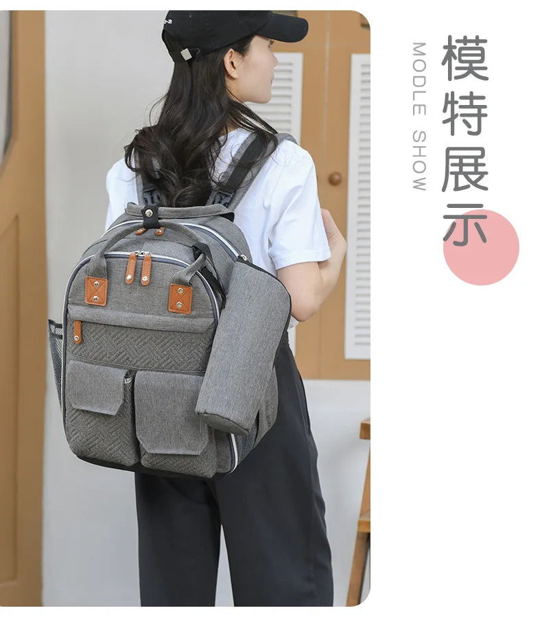 Diaper Bag Backpack for Stroller Waterproof Mummy Large Capacity Outdoor Travel Nappy Maternity Bag with Portable Changing Pad