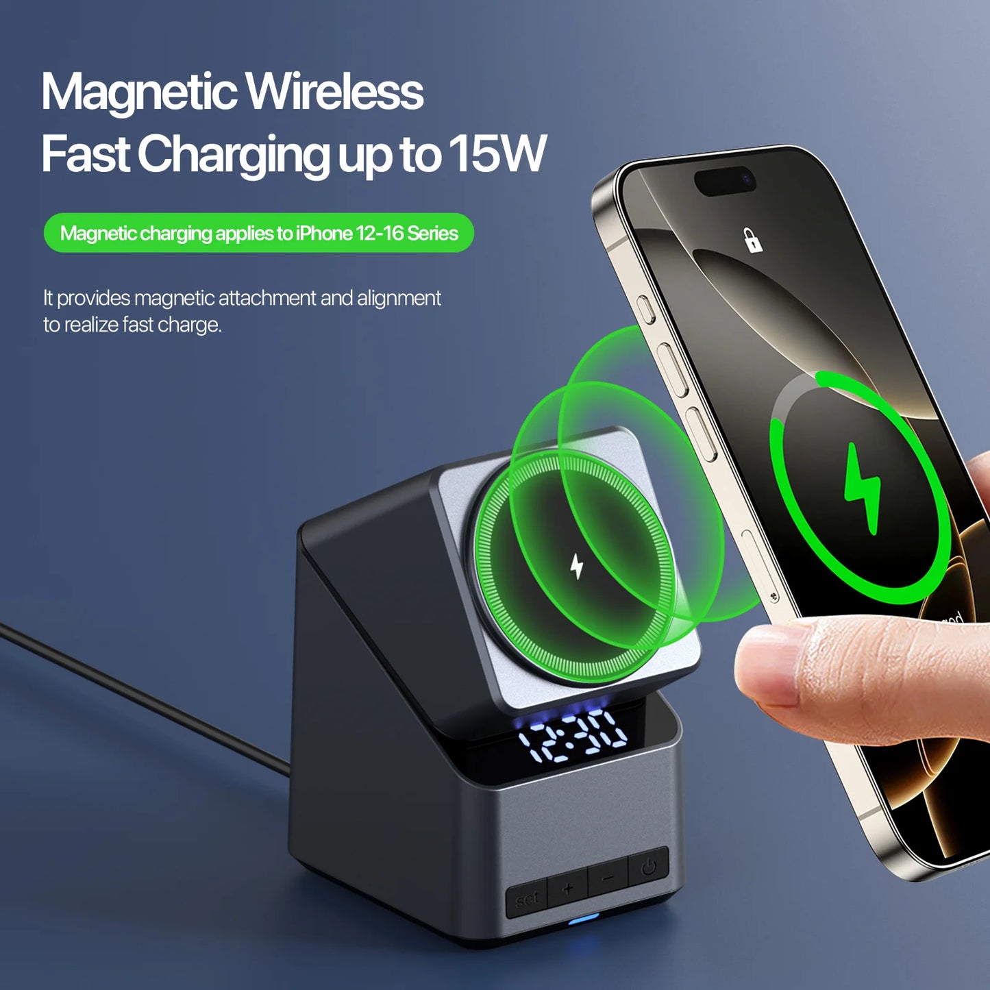 Wireless Charger Station 4 in 1 Fast Charging Dock Stand For iPhone 16 15 14 13 12 iWatch 9 8 7 Pro Airpods