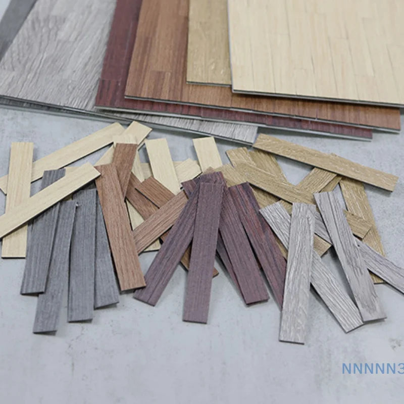 Mini Floor Boards for Dollhouses, Set of 10 Wooden Tiles for 1:12 Scale Doll House Furniture and Wall Decor