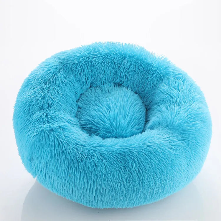 Home Plush Pet Nest Winter Cat Nest Dog Nest Warm Detachable and Washable Round Cat Nest Pet Bed Seasonal Universal Decoration