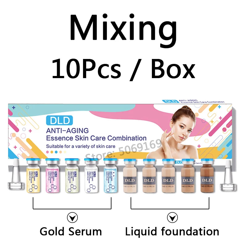 10 vials Korean 5ml BB Cream Glow Beginner Starter Kit Facial Moisturising Sunscreen Essence Foundation Cream Skin Care