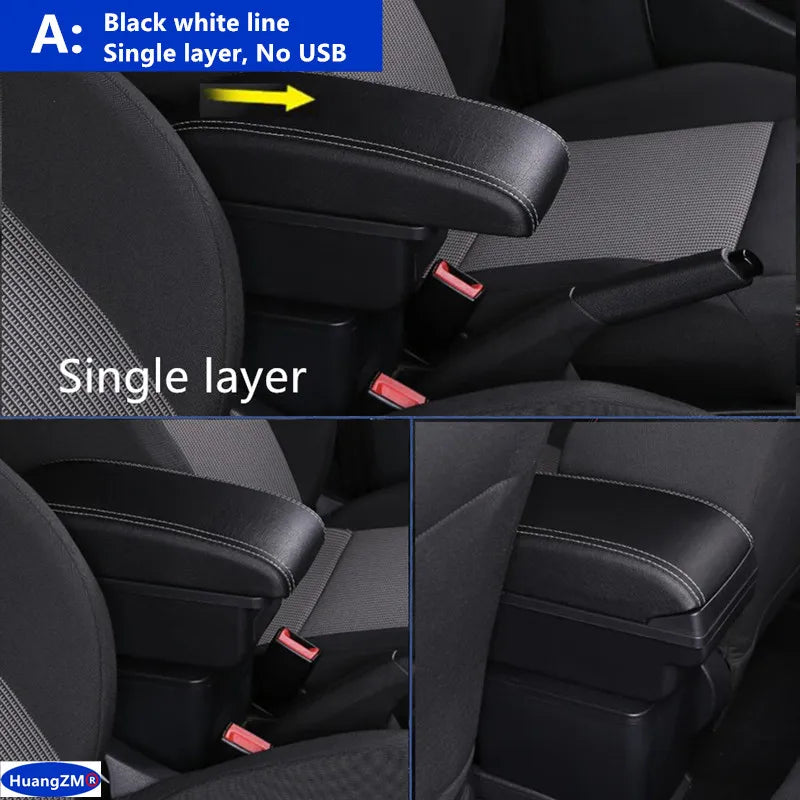 For Honda Jazz Armrest For Honda Fit Jazz 3 2014-2019 Car Armrest Box Car Storage Box Retrofit Accessorie Simple installation