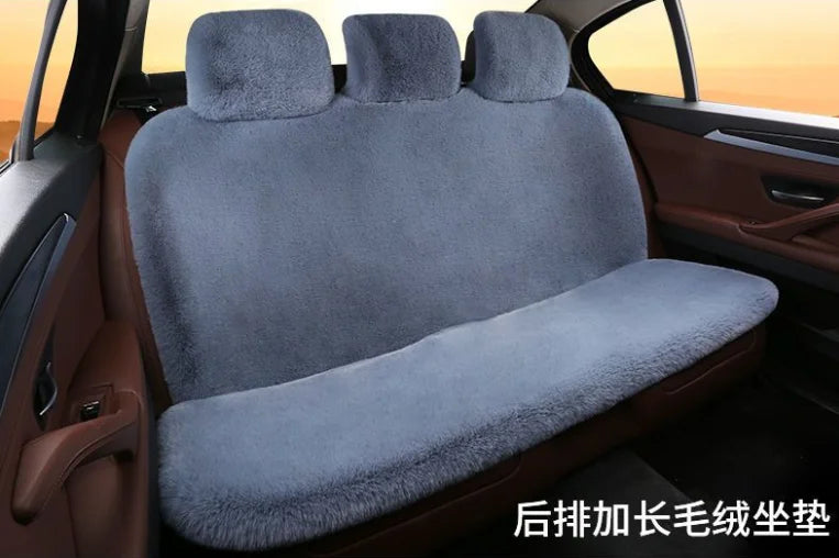 Car Seat Covers Set Fur Front Car Seat Cushion Faux Fur Universal Wool Car Seat Cover Winter Warm Plush Soft Sheepskin