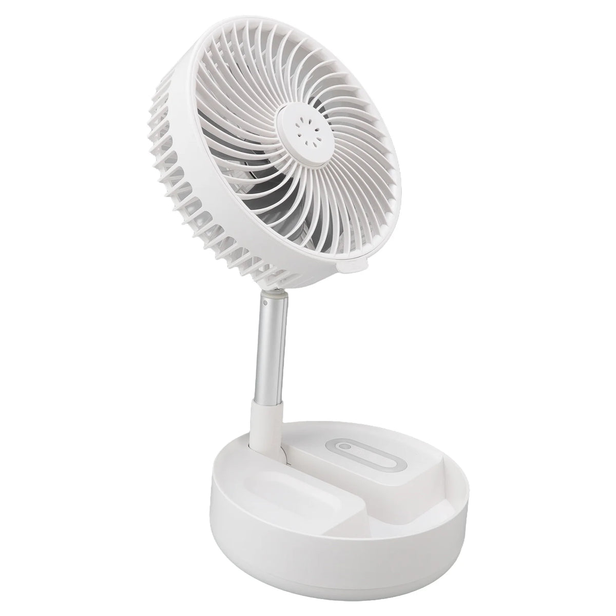 Folding Telescopic Fan 4 Speed USB Charging Remote Control Portable Desktop Floor Fan with Light for Home Travel