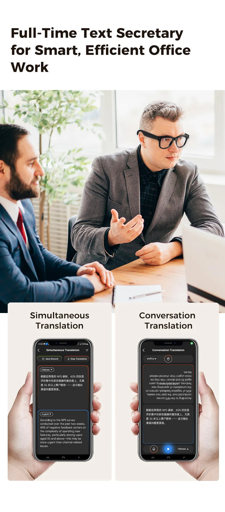 AI Smart Glasses M02Ultra with Charging Case - 800MP Camera, Object Recognition, Translation, WiFi, Navigation, Recording