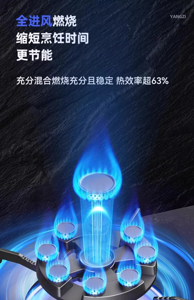 Gas Stove, Single Burner for Home Use, Dual-Purpose Embedded, YANGZI Mighty Fire Gas Stove AB