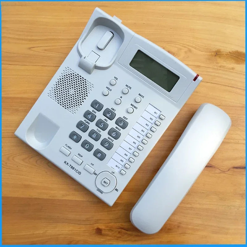 Desktop Corded Telephone, Wired Landline Phone for Home/Hotel/Office, Handsfree, with Blue Backlit, Caller ID, in English