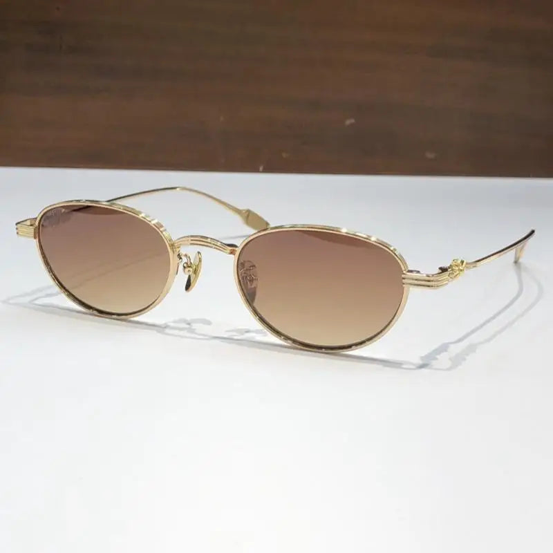 2025 Fashion Women Sunglasses Luxur Brand Designer Pure Titanium Oval Trend Personality Cateye Outdoor Sun Glasses UV400