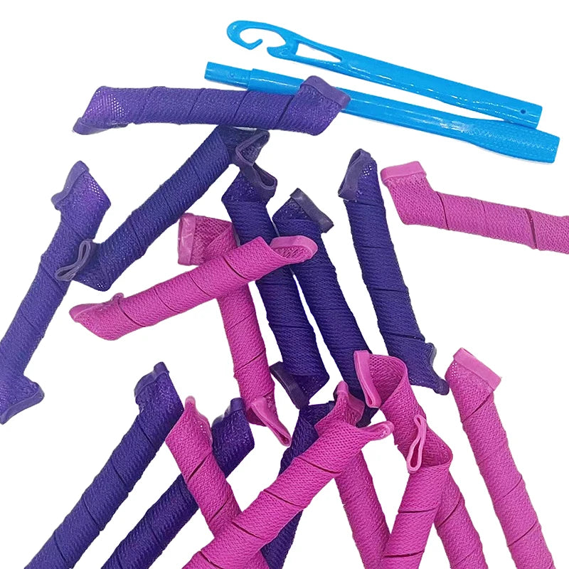 Heatless Hair Curlers Set Create Bouncy Spiral Curls Without Heat Damage Safe Easy To Use Hooks For Effortless Styling Kit