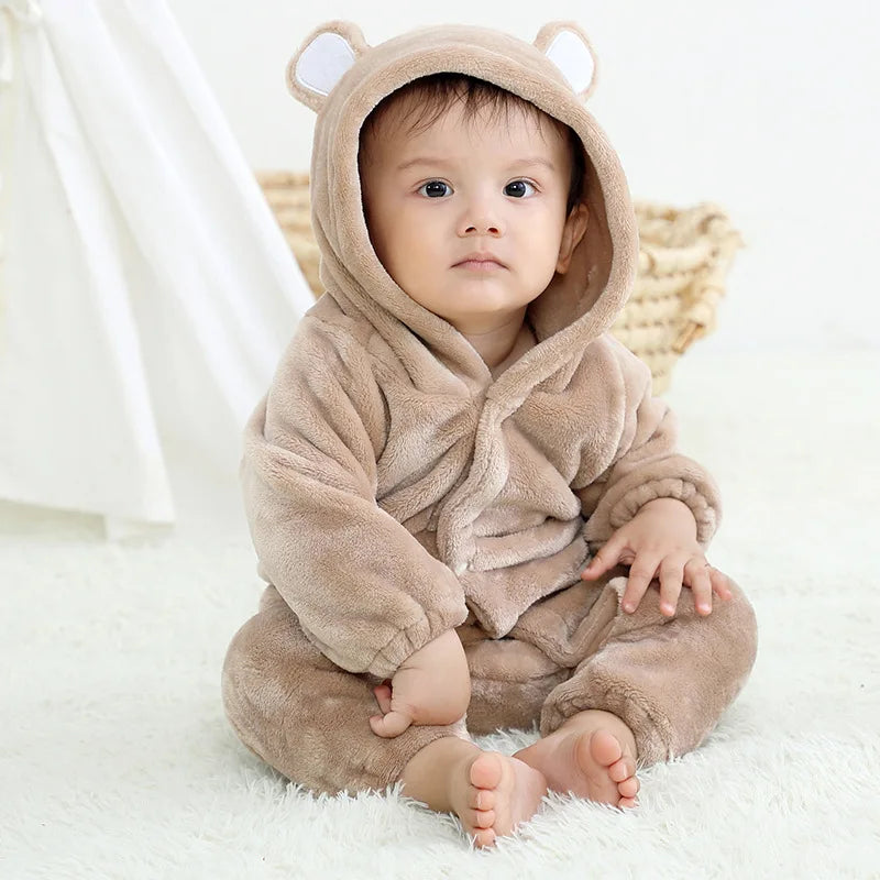 Baby Kigurumi Dragon Cow Monkey Animal Cosplay Costume Baby Girl Pajamas Winter Plush Jumpsuit for Toddler Boys 1 to 2 3 4 Years