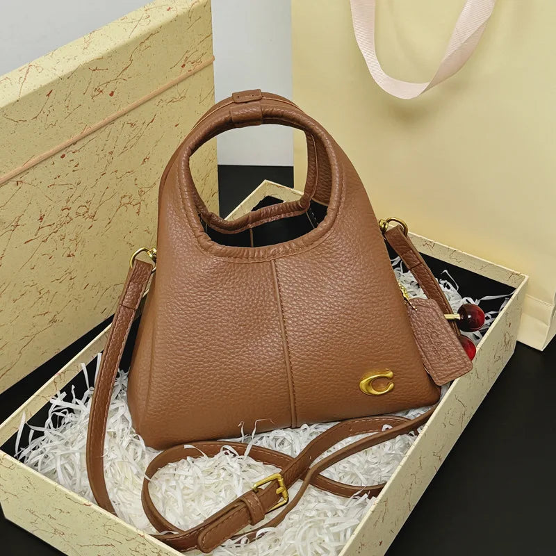 Women's Mini Bucket Bag Designer Style Large Capacity Handbag Casual Crossbody Shoulder Bag with Detachable Shoulder Strap