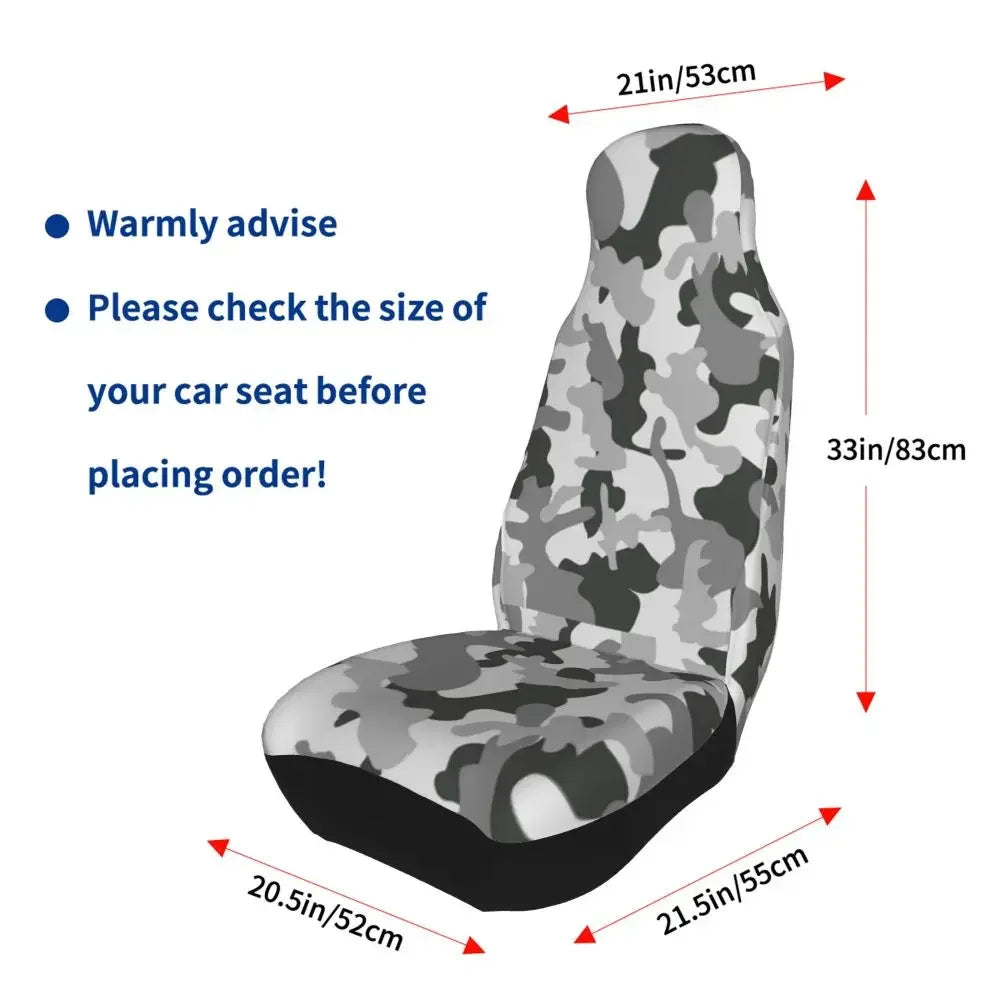Urban Style Camouflage Universal Car Seat Cover Off-Road For SUV Multicam Front Rear Flocking Cloth Cushion Fabric Hunting