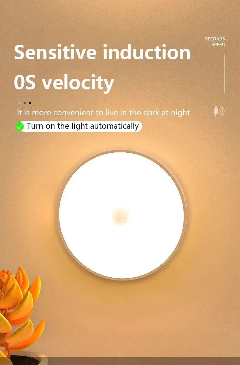 Human Intelligent Light Portable LED Night USB Charging Induction Emergency Bedside Cabinet WardrobeAutomatic Switch Lighting