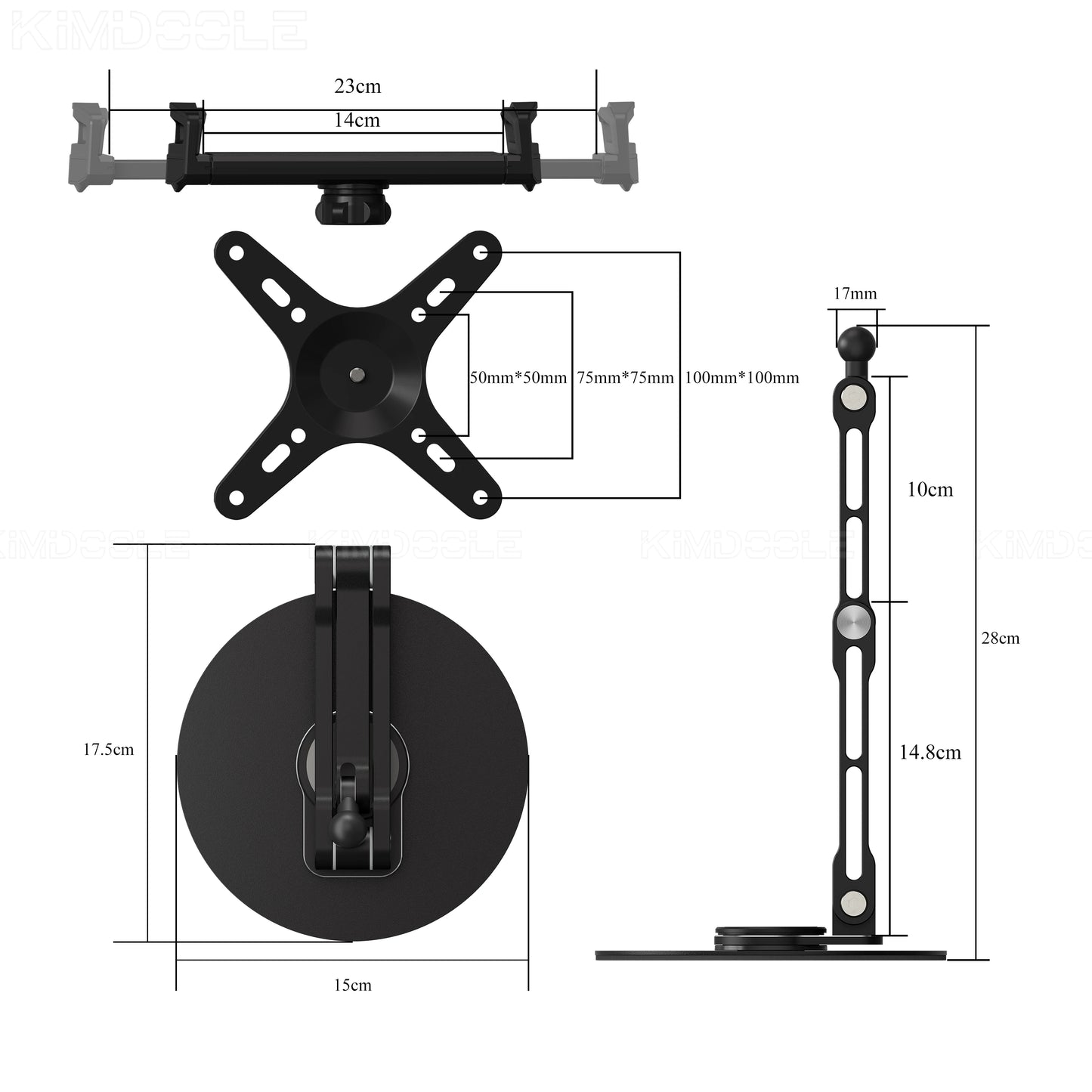 Monitor Foldable Arm Portable Monitor Pad Stand With 360 Rotation Tablet Support Displays Articulated Arm Monitor Accessories